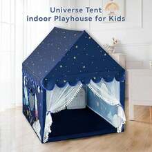 Abulun Children's Tent, Suitable For Both Boys And Girls. Foldable Tent. High-Quality Fabric. Easy To Install. Suitable For Indoor Use, Outdoor Picnics And As Birthday Gifts. - Blue - View 6