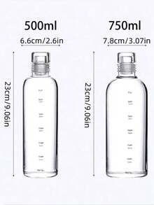 1 bình nước nhựa xách tay dành cho nữ, dung tích lớn 500ml/750ml, kiểu dáng thanh lịch, có chức năng lắc, hẹn giờ, bình đựng nước ép bằng thủy tinh, bình nước uống. - Nhiều màu - Xem 13