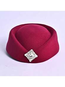 1pc Women's Retro Felt Hat, French Elegant Minimalist Wool Felt Hat, Suitable For Tea Party, Wedding, Party, Daily Wear, Street Photography, Ceremony, All Seasons - a - View 5