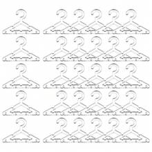 50pcs Clothes Hanger Earring Holder, Mini Acrylic Coat Hangers Earring Hangers Hanger Rack For Earring Holder Organizer Stand Studs, Silver Tone - SilverTone - View 1