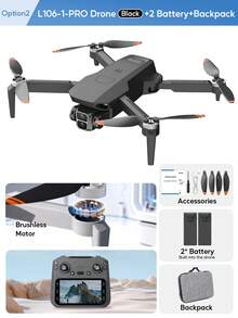 AXNEN 2026新款L106MAX EIS防抖无刷四轴飞行器无人机，可调节镜头，4.5英寸FPV彩色屏幕，无刷电机，四轴避障，5G WiFi，圣诞节和节假日完美礼物 - 彩色 - 查看 13