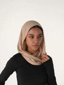 1pc Women's Instant Classic Solid Color Hijab, Pre-Sewn Turban Style Scarf With Adjustable Versatile Wearing Methods, Soft Comfortable Viscose Fabric Suitable For Daily, Sports, Yoga - Multicolor - View 15