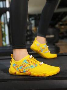 赤足五指水鞋，宽鞋头，透气速干水鞋 - 适合健身、跑步、徒步、沙滩、游泳、冲浪和露营等户外活动，水上运动鞋，极简运动鞋 - 黃色 - 查看 13