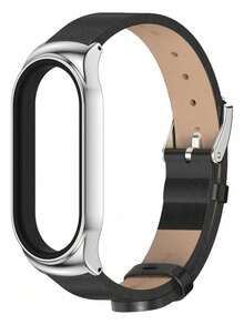 SMART WATCH MX Correa Acero Inox Y Piel Para Xiaomi 8 + Mica - Negro y Plata - Ver 2
