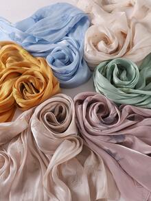 Dreamy Collection Lightweight, Breathable, Chiffon Pleated Modest Hijab Shawl For Women, Spring/Summer - Multicolor - View 5