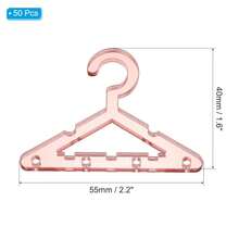 50pcs Clothes Hanger Earring Holder, Mini Acrylic Coat Hangers Earring Hangers Hanger Rack For Earring Holder Organizer Stand Studs, Rose Gold - RoseGold - View 3