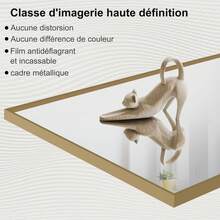 Caluself Standing Mirror, Full-Length Mirror, Rectangular, For Bedroom, Living Room Or Dressing Room (Black, Gold) - 金色1件 - 查看 8