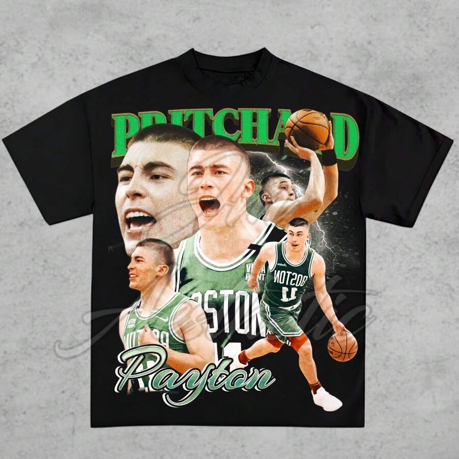 Payton Pritchard T-Shirt Limited College Days Basketball Tee - Black - View 1