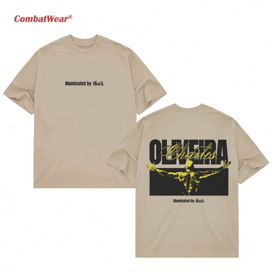 COMBATWEAR Charles Oliveira Illuminated By God Tee, Do Bronx  Fighter T-Shirt,  Fan Custom Graphic Design, Gift For  MMA Fans - Màu be - Xem 1