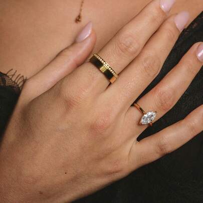 S SHOPBOHO 1 pieza Anillo elegante y minimalista de moda versátil para mujer