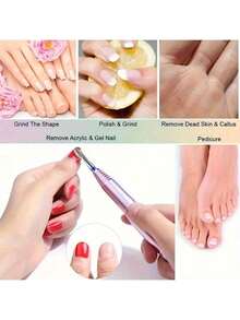 30pcs Nail Drill Bits Cuticle Cleaner Tungsten Steel Rotary Polishing File Grinding Heads Manicure Pedicure Nail Salon Tools - Multicolor - View 5