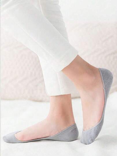 5 Pairs Women's Low Cut No Show Socks, Seamless Design, Silicone Non-Slip, Breathable Casual Socks For Women, Suitable For Everyday Wear, Leisure, Shopping, Outdoor Dates, Walking And More