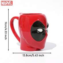 1PC Marvel Officially Licensed Deadpool Ceramic Mug 13 FL OZ Coffee House Cup Collectible Coffee Mug For Fans Perfect Gift For Boyfriend Lovers Friends Marvel Fans Mug Perfect Christmas & Valentine's Day Present - 彩色 - 查看 2