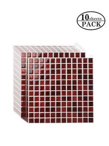 WalDecoo 5/10/20片马赛克自粘防溅瓷砖，10英寸*10英寸自粘墙砖，适用于厨房、浴室、壁炉、房车等。 - 馬賽克 - 查看 23