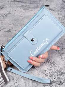 1PC Customized Personalized Name Women's Card Holder, PU Leather Zipper Card Holder For Women Small Zip Mini Wallet Coin Purse Letter Portable, Multifunction, Versatile, Heart Shaped Tassel Wallet, Customized Wallets & Card Cases, Bridesmaid Gift,Newlywed Gift, Perfect Gift For Girlfriend. - Multicolor - View 7