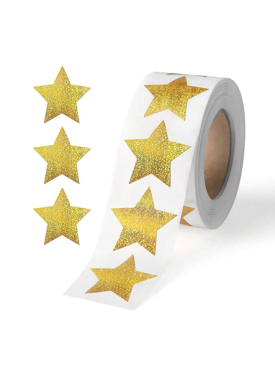 500 piezas de Pegatinas de Estrellas Brillantes - Estrellas autoadhesivas adecuadas para recompensas, manualidades y uso en el aula - Multicolor - Ver 1