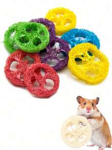 10 piezas Juguetes para roer de conejo, Juguetes para roer de hámster y conejo, Juguetes para roer naturales, Juguetes para roer de conejo y pájaro, Juguetes para limpiar los dientes, Juego de múltiples piezas, Set de 3 piezas, Set de 6 piezas, Set de 7 piezas, Set de 14 piezas, Set de 18 piezas, Set de 20 piezas, Regalo de juguetes para roer de animales pequeños - Multicolor - Ver 10