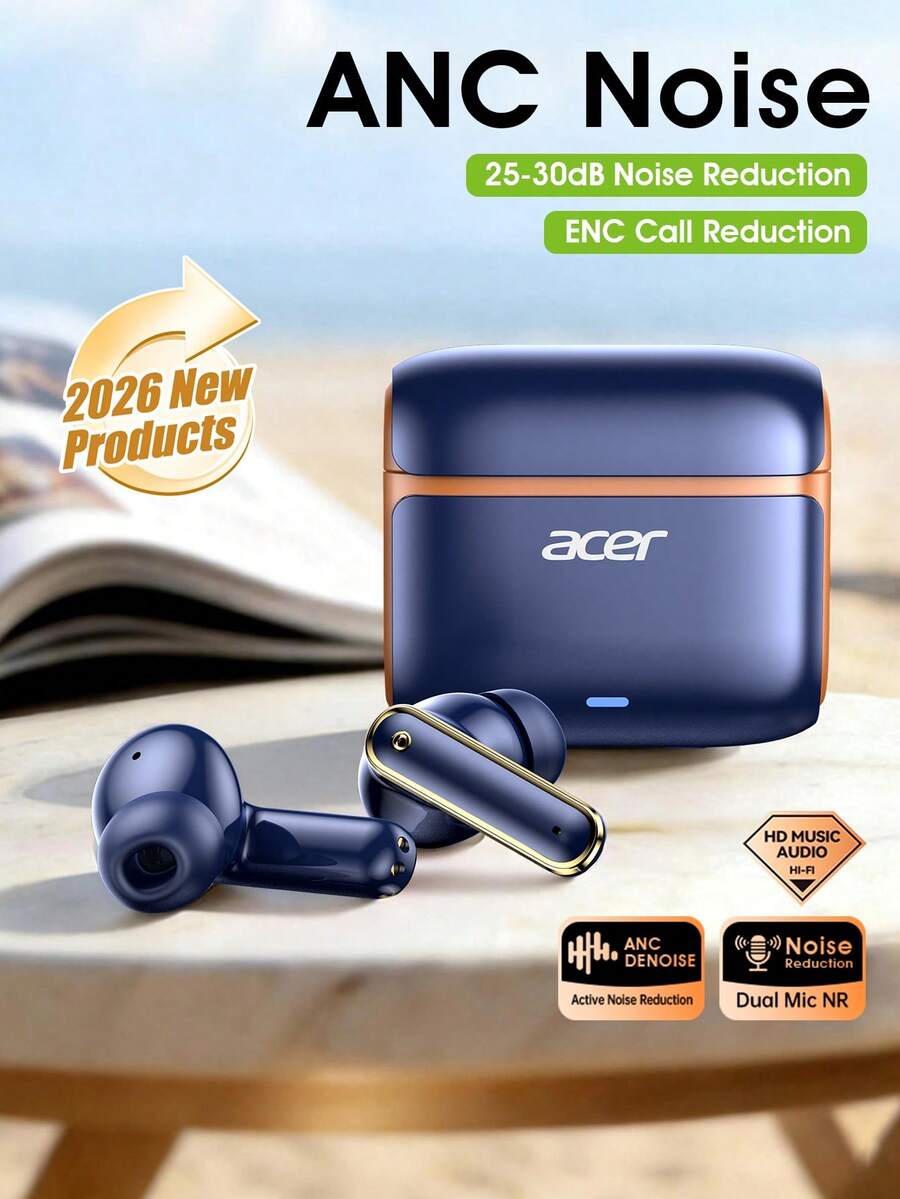 Acer OHR637 運動降噪無線耳機 ANC/ENC 通話降噪 跑步入耳式 舒適佩戴 附充電盒 高保真全景音效 相容 iOS/Android 手機
