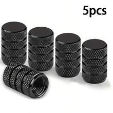 5pcs Black Alloy Car Tire Valve Stem Caps, Dust-Proof Caps Fit For SUV, Sedan, Truck And Other Universal Vehicle Models - 5pcs Car Tire Valve Caps - View 12