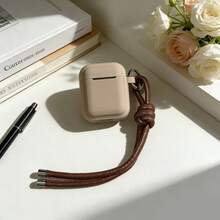 Warm-Toned Striped Silicone Protective Case Suitable Compatible With Apple Bluetooth Wireless Earphones, Anti-Scratch And Anti-Drop Cover - Multicolor - View 3