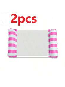 1pc Inflatable Pool Hammock With Mesh - Striped Adult Lounger, Suitable For Vacation, Party And Relaxation, Available In Pink, Yellow, White, Green, Blue And Other Colors, Outdoor Hammock, Essential For Beach And Pool, Great For Photography - Multicolor - View 23