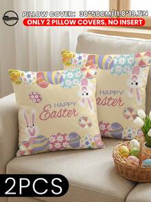 1/2/4件装柔软舒适的装饰枕套，透气亲肤，带拉链方便清洗，适用于沙发/卧室/客厅，是婚礼/节日的理想礼物，不含枕芯。 - 彩色 - 查看 12