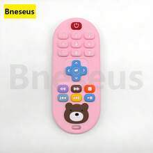Bneseus 1 件新生儿遥控硅胶出牙玩具，婴儿牙齿护理咀嚼玩具，适合 6-24 个月男婴和女婴的圣诞礼物 - 遙控9 - 查看 6