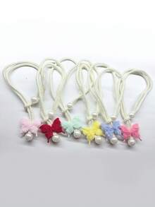 1/2件装可爱蝴蝶樱花装饰窗帘绑带，门帘，咖啡帘，遮阳帘，蚊帐帘绑带，迷人公主房装饰收纳带，婴儿房装饰 - 彩色 - 查看 5