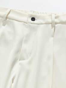 男士休闲商务正装裤，时尚简约百搭西装裤 - 卡其色 - 查看 6