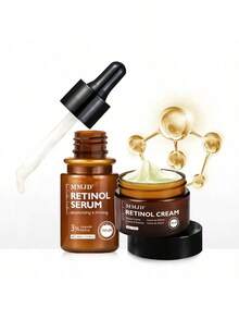 4件套视黄醇护肤套装，女士日常必备护肤品，节日礼物，旅行护肤套装，母亲节礼物，包含视黄醇面霜、视黄醇精华、视黄醇眼部精华、视黄醇眼霜，送给妻子的礼盒 - 粉色 - 查看 9