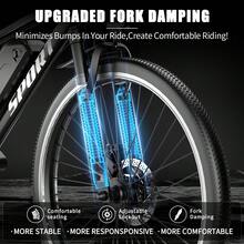 ASKGO Electric Bike For Adults, 1500W Motor, 26'' 480WH Mountain E Bikes With Large Front Fork, 25Mph 55Miles Range, 7 Speed Gearshift, With Fenders, Smart LCD Display - Đen - Xem 7