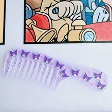 SANRIO （正版授权）1把三丽鸥卡通透明可爱黑猫、梦宫狗、美乐蒂便携式粗齿小梳，精致迷你梳，口袋梳，适合日常使用和学生生日礼物 - 梳子 - 查看 9