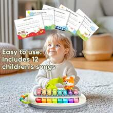 piano xilófono 8 teclas multicolor instrumento musical juguete sensorial educativo para niños - como en la foto - Ver 3