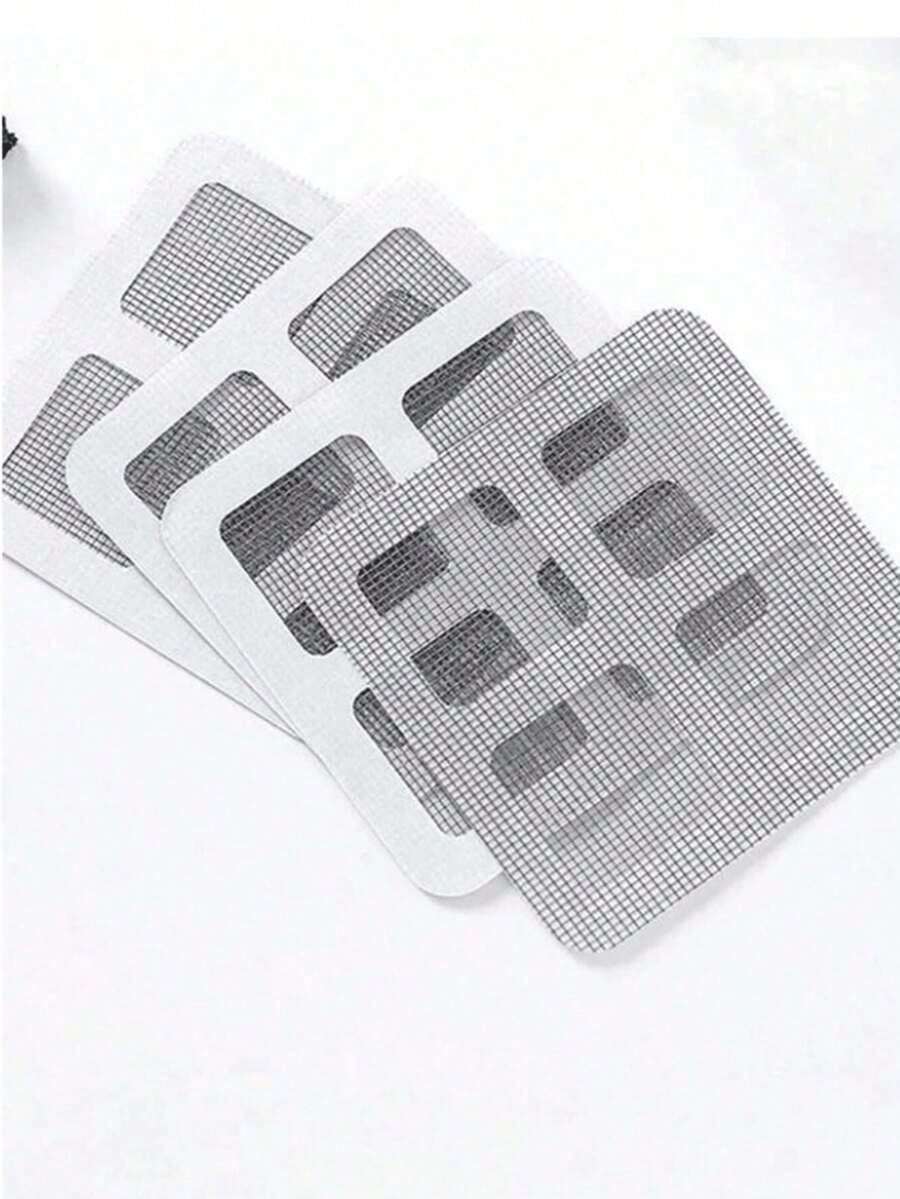 50 piezas Filtro de malla reutilizable para drenaje de ducha - Protector de drenaje de piso antiacumulación de cabello para bañeras, cocina y uso doméstico | Pantalla de malla lavable con diseño antideslizante (secar antes de la instalación) - gris plateado - Ver 1