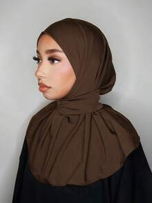 1顶时尚休闲优雅速戴头巾帽，经典简约风格，柔软透气的莫代尔面料，适合日常生活、节日、祈祷等场合。 - Button Sports Headband - 查看 11