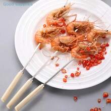 10支/20支装不锈钢烧烤签，多用途金属烤肉串签，带木柄不锈钢烧烤签，烧烤针杆，户外烹饪，烧烤用品 - 金屬木不銹鋼烤肉簽 - 查看 7