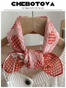 1条女士纹理小围巾/手帕/头巾，多功能印花亚麻围巾/颈巾/手帕，欧美风格，适合夏季沙滩裙 - 彩色 - 查看 29