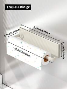 1/2 piezas Soporte magnético para toallas de papel, Estante para toallas de papel montado en la pared, Estante para película adherente, Estante para especias de cocina, Estante de almacenamiento lateral para refrigerador, Barra para toallas, Adecuado para el almacenamiento de toallas de papel, condimentos, accesorios de cocina, artículos de cocina, accesorios de cocina, utensilios de cocina - Multicolor - Ver 10