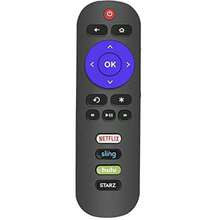 Universal Remote Control For Roku TV Compatible With  ONN Element Westinghouse  Jvc RCA Sanyo Roku Smart TVs Black Long-Lasting Battery - Purple - View 4