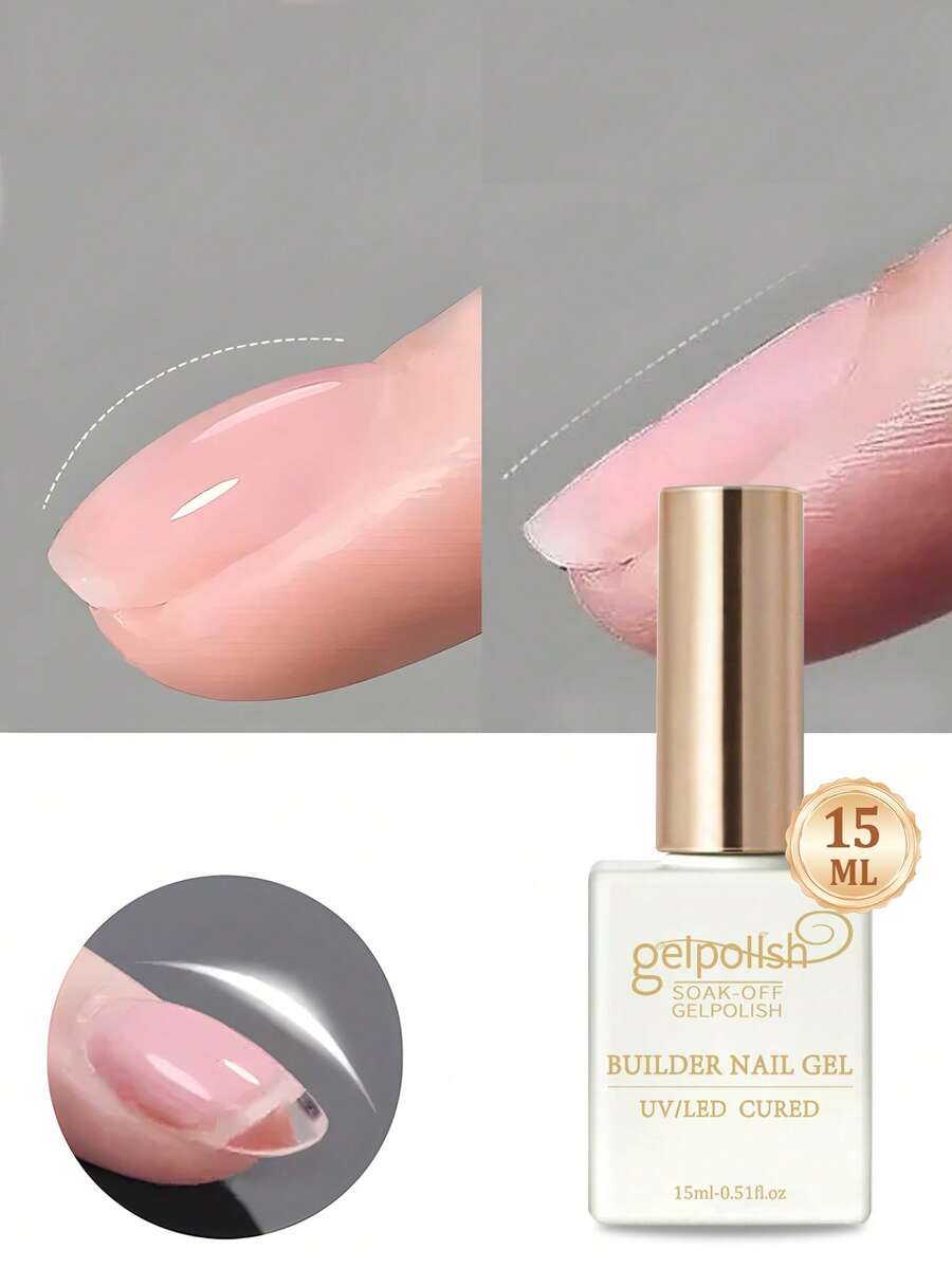 GELPOLISH 15毫升透明指甲强化凝胶,可卸底胶,适用于UV/LED灯,可用于美甲延长、情人节美甲设计、美甲DIY,是送给女士的理想礼物。 - 無色 - 查看 1