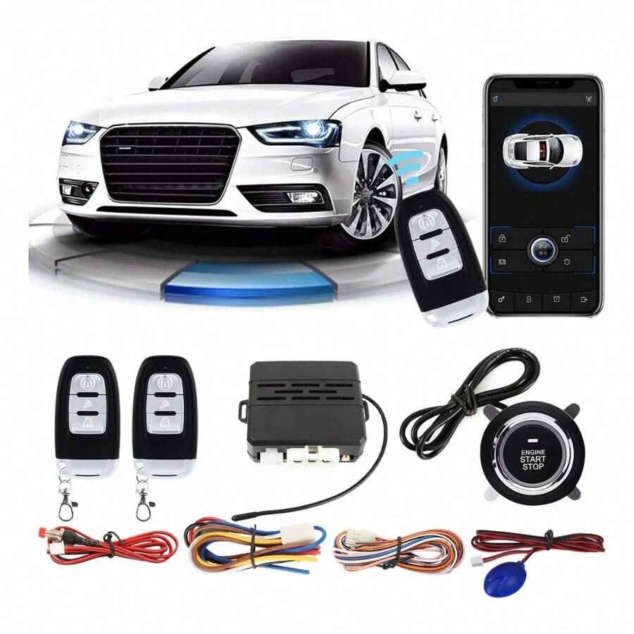 Alarma Toosci 12V para Auto con Control Remoto, Bluetooth y Sensor de Presencia - A - Ver 1
