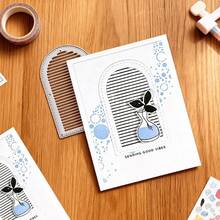 1pc Creative Arch Striped Metal Cutting Mold, DIY Embossing Cutting Die Mold, Suitable For Cards, Envelopes, Photo Albums, Embossed Paper Crafts, Album Stamps, Cards - A - View 4