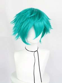 Multi Colored Short Wig, Women's Short Straight Hair With Bangs, Men's Wig, Anime Wig, Halloween Party Costume Wig, High Temperature Resistant And Can Be Styled In Multiple Colors - Multicolor - View 10