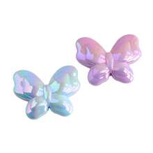 彩色蝴蝶结珠镀层高透明亚克力手机链钥匙扣立体装饰材料DIY饰品 - 彩色 - 查看 2