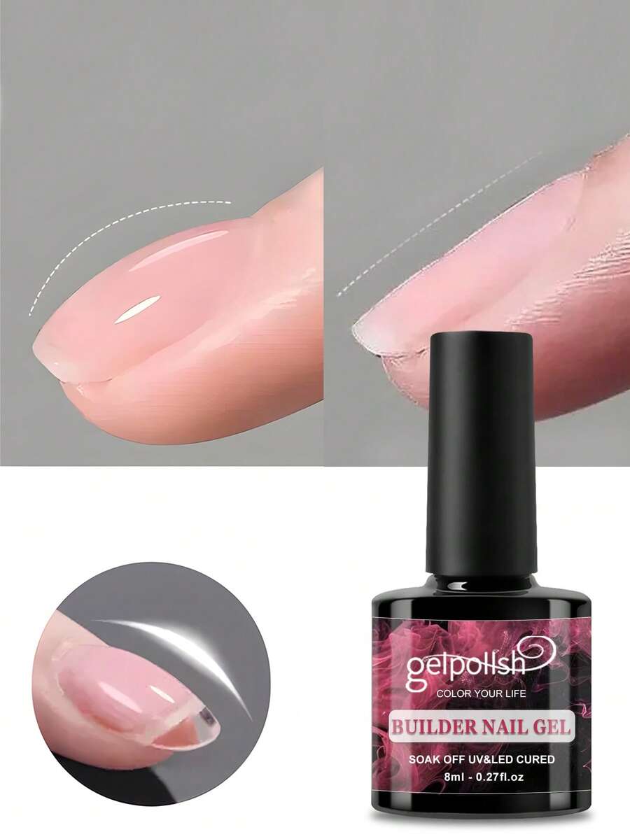 GELPOLISH 透明美甲凝胶,加固底胶,可卸UV/LED延长胶,情人节美甲设计,DIY美甲沙龙礼物(女士适用) - 無色 - 查看 1