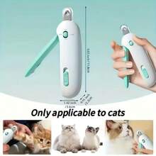 Cat Nail Clipper, Pet Grooming Tool For Cats, Adjustable Hole ABS+Stainless Steel Gravity Push Clipper, Precise Trimming No Hurt To Nails, Professional Cat Claw Care Clipper For Kitten Small Cat Breeds - 綠色 - 查看 2