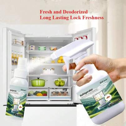 H4Cacle 家用冰箱除臭剂，有效去除异味，冰箱除臭喷雾，专为冰箱设计，减少异味，去除水垢，持久留香，多功能清洁剂