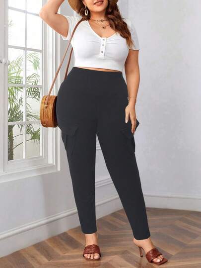 大码女式休闲水洗弹力修身牛仔裤