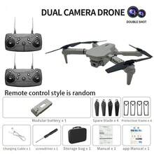 Foldable Remote-Controlled Drone E88 Equipped With Dual Cameras, USB Rechargeable Lithium Polymer Battery, Wi Fi Remote Control, 720p Video, Indoor Use, Beginner Level, Intelligent Obstacle Avoidance - Multicolor - View 12