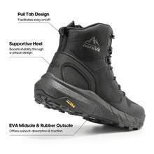 Botas Tácticas Militares para Hombre Botas de Senderismo Ligeras y Cómodas Vanguard Wide - Negro - Ver 3